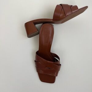 Zara Brown Heeled Sandals
